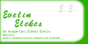 evelin elekes business card